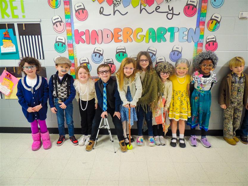 Students celebrate the 100th day of school